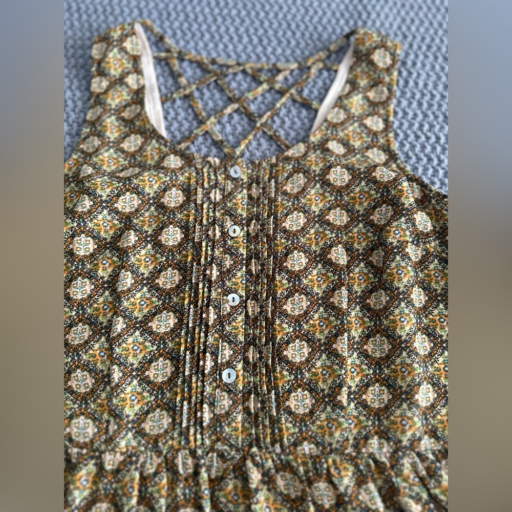 Daniel Rainn Brown and Cream Floral Fit-and-Flare Dress - Picture 3 of 8